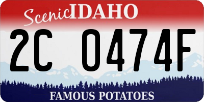 ID license plate 2C0474F