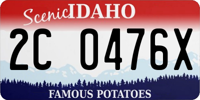 ID license plate 2C0476X