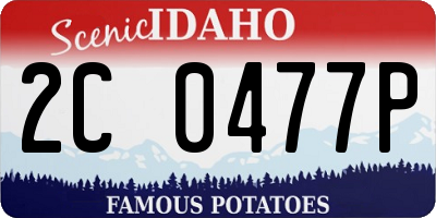 ID license plate 2C0477P