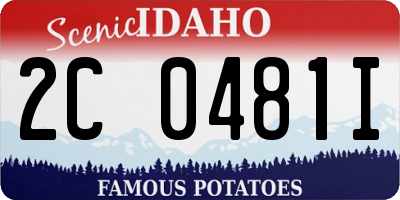 ID license plate 2C0481I
