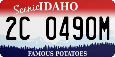 ID license plate 2C0490M
