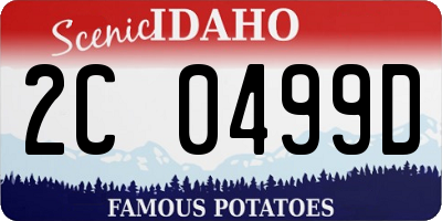 ID license plate 2C0499D