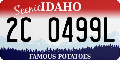 ID license plate 2C0499L