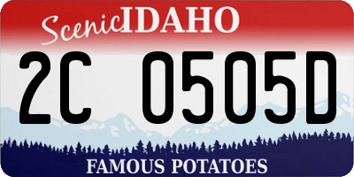 ID license plate 2C0505D