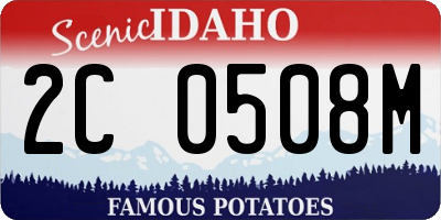 ID license plate 2C0508M