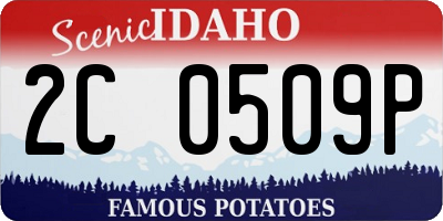 ID license plate 2C0509P