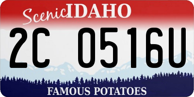 ID license plate 2C0516U