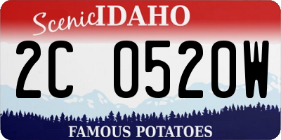 ID license plate 2C0520W