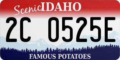ID license plate 2C0525E