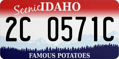 ID license plate 2C0571C