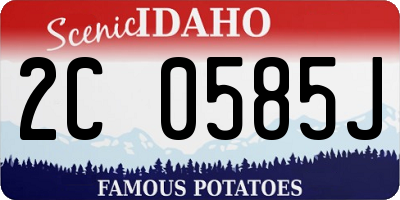 ID license plate 2C0585J