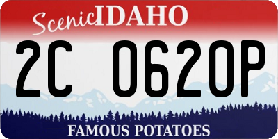 ID license plate 2C0620P
