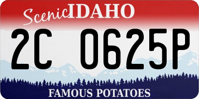 ID license plate 2C0625P