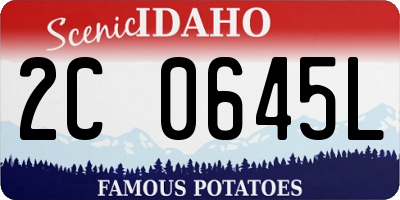 ID license plate 2C0645L