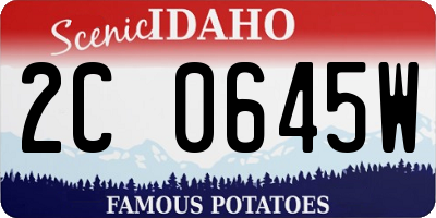 ID license plate 2C0645W