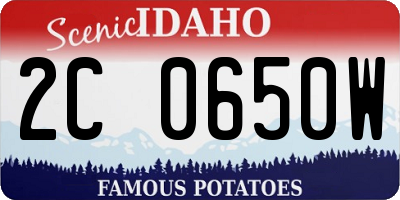 ID license plate 2C0650W