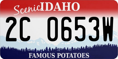 ID license plate 2C0653W