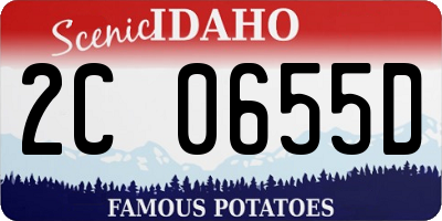 ID license plate 2C0655D