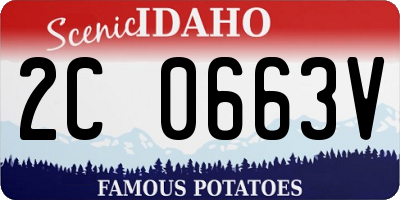 ID license plate 2C0663V