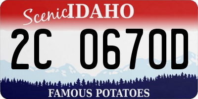 ID license plate 2C0670D
