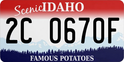 ID license plate 2C0670F