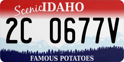 ID license plate 2C0677V