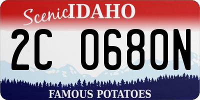 ID license plate 2C0680N
