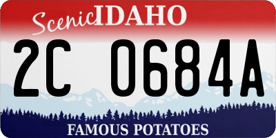 ID license plate 2C0684A