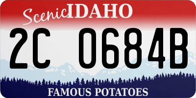 ID license plate 2C0684B