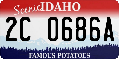 ID license plate 2C0686A