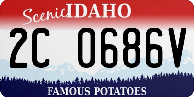 ID license plate 2C0686V
