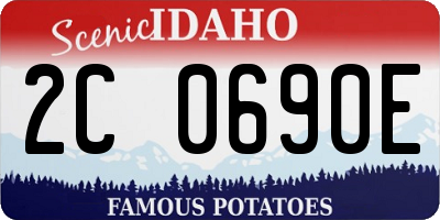 ID license plate 2C0690E