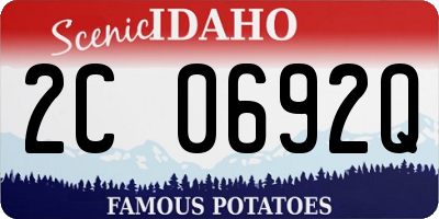 ID license plate 2C0692Q