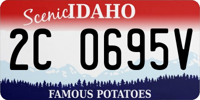 ID license plate 2C0695V