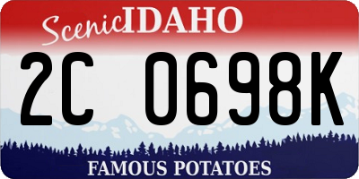 ID license plate 2C0698K