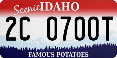 ID license plate 2C0700T