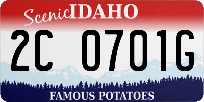 ID license plate 2C0701G