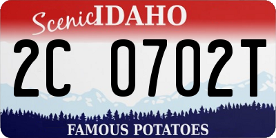 ID license plate 2C0702T
