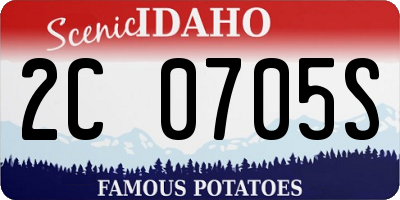 ID license plate 2C0705S