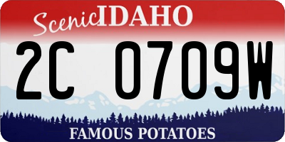 ID license plate 2C0709W