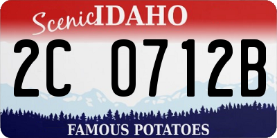 ID license plate 2C0712B