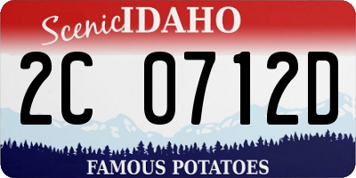 ID license plate 2C0712D