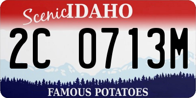 ID license plate 2C0713M