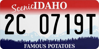 ID license plate 2C0719T