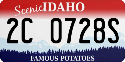 ID license plate 2C0728S