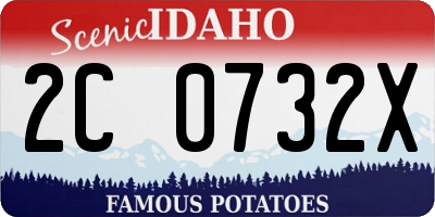 ID license plate 2C0732X