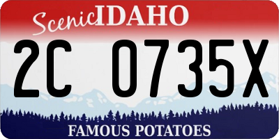 ID license plate 2C0735X