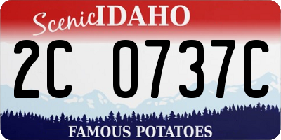 ID license plate 2C0737C