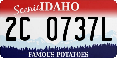 ID license plate 2C0737L