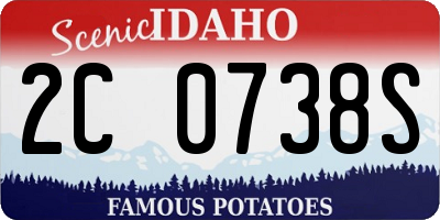 ID license plate 2C0738S